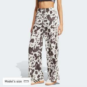 Adidas Cow Print Satin Wide Leg Pants